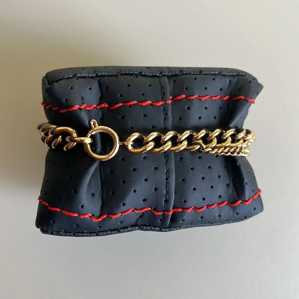 Michael Kors Gold Bracelet with Crystal Lock Charm - Picture 3 of 4